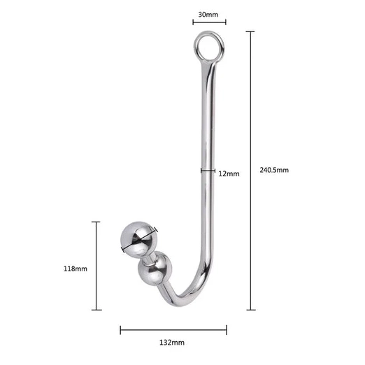 Cuffs with Beaded Collar Elegant Anal and Hook 5334 0619